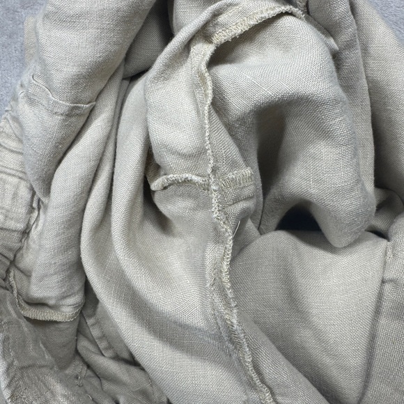 J.Jill Love Linen 100% Linen Cream Drawstring Wide Leg Casual Pants Size Medium - Picture 14 of 16